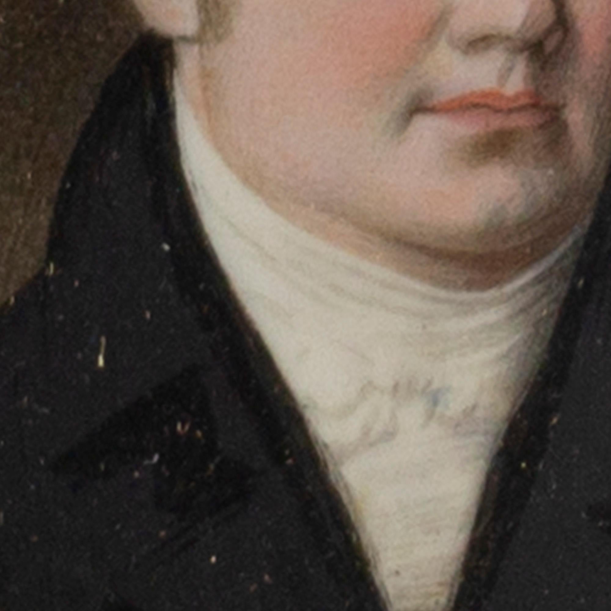 Early 19th-Century Miniature Portrait Of A Gentleman, Oil On Card 2