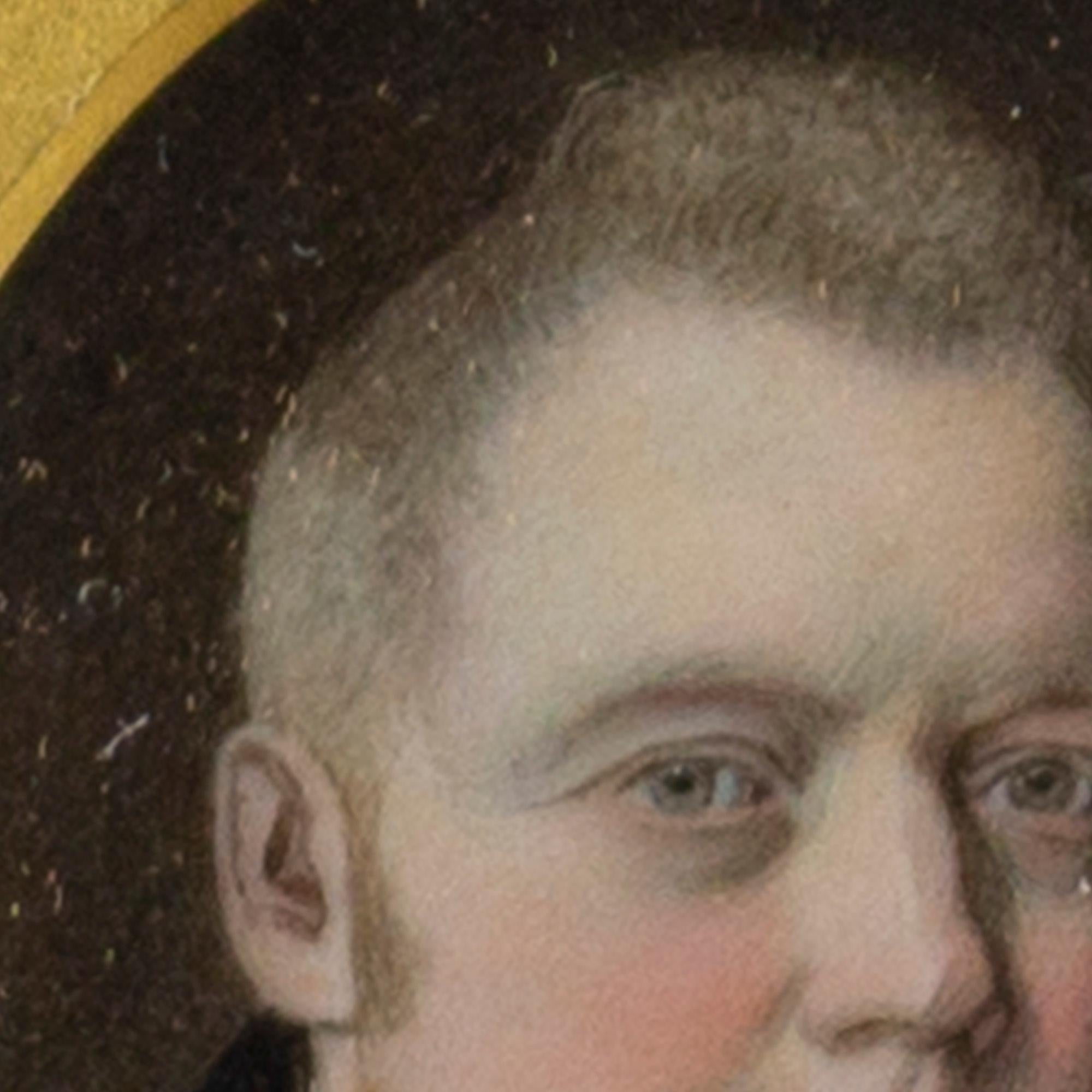 Early 19th-Century Miniature Portrait Of A Gentleman, Oil On Card 3