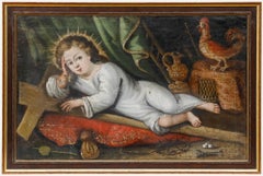 Antique Early 19th Century Oil - Christ Child