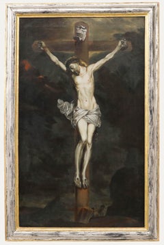Öl aus dem frühen 19. Jahrhundert - Christus am Kreuz