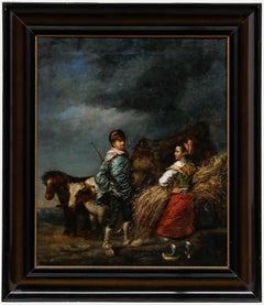 Early 19th Century Oil - Harvest Pause