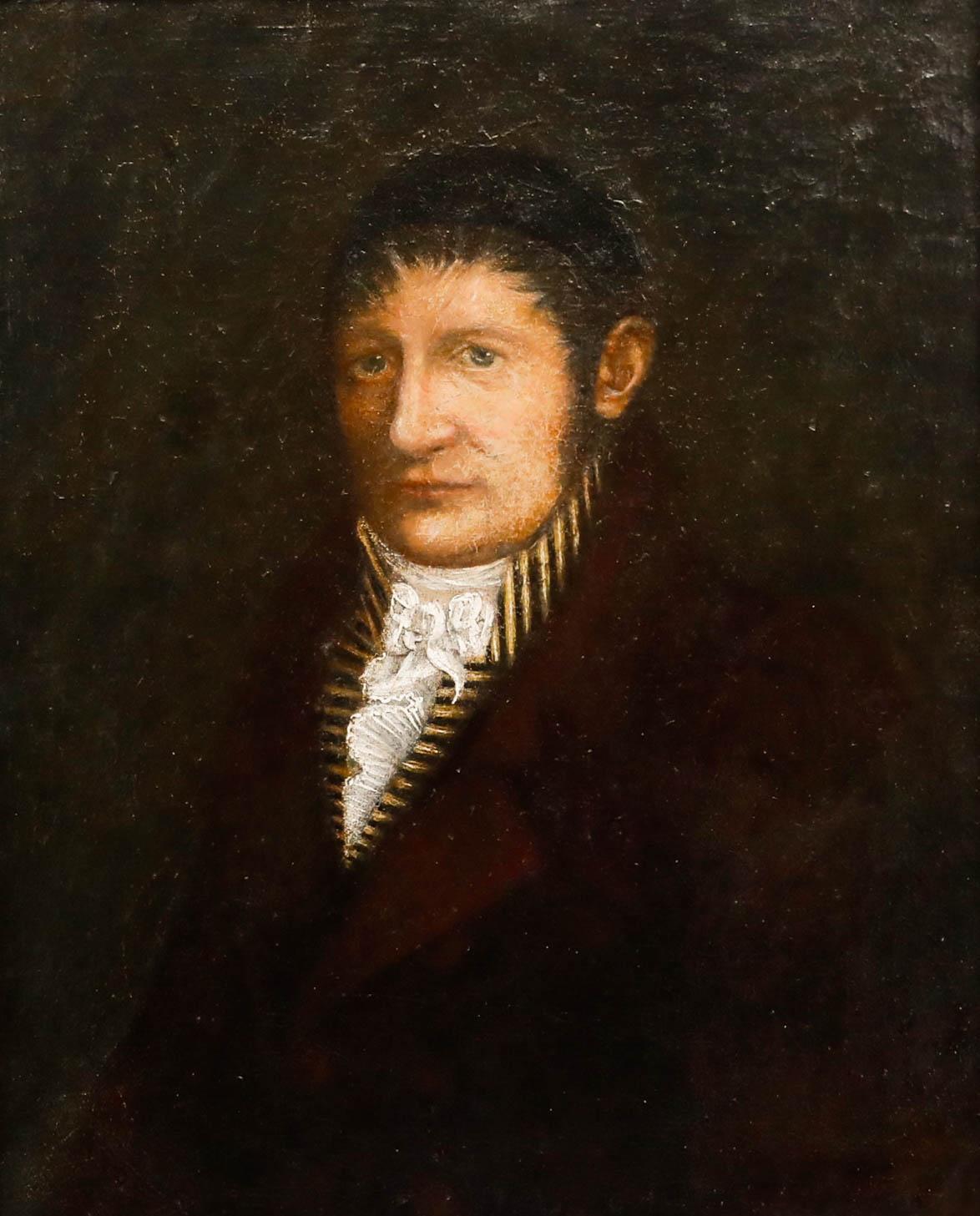 Frühes 19. Jahrhundert Öl - Porträt eines Gentleman – Painting von Unknown