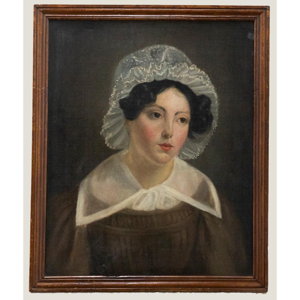 Unknown Portrait Painting - Early 19th Century Oil - Portrait of an English Beauty