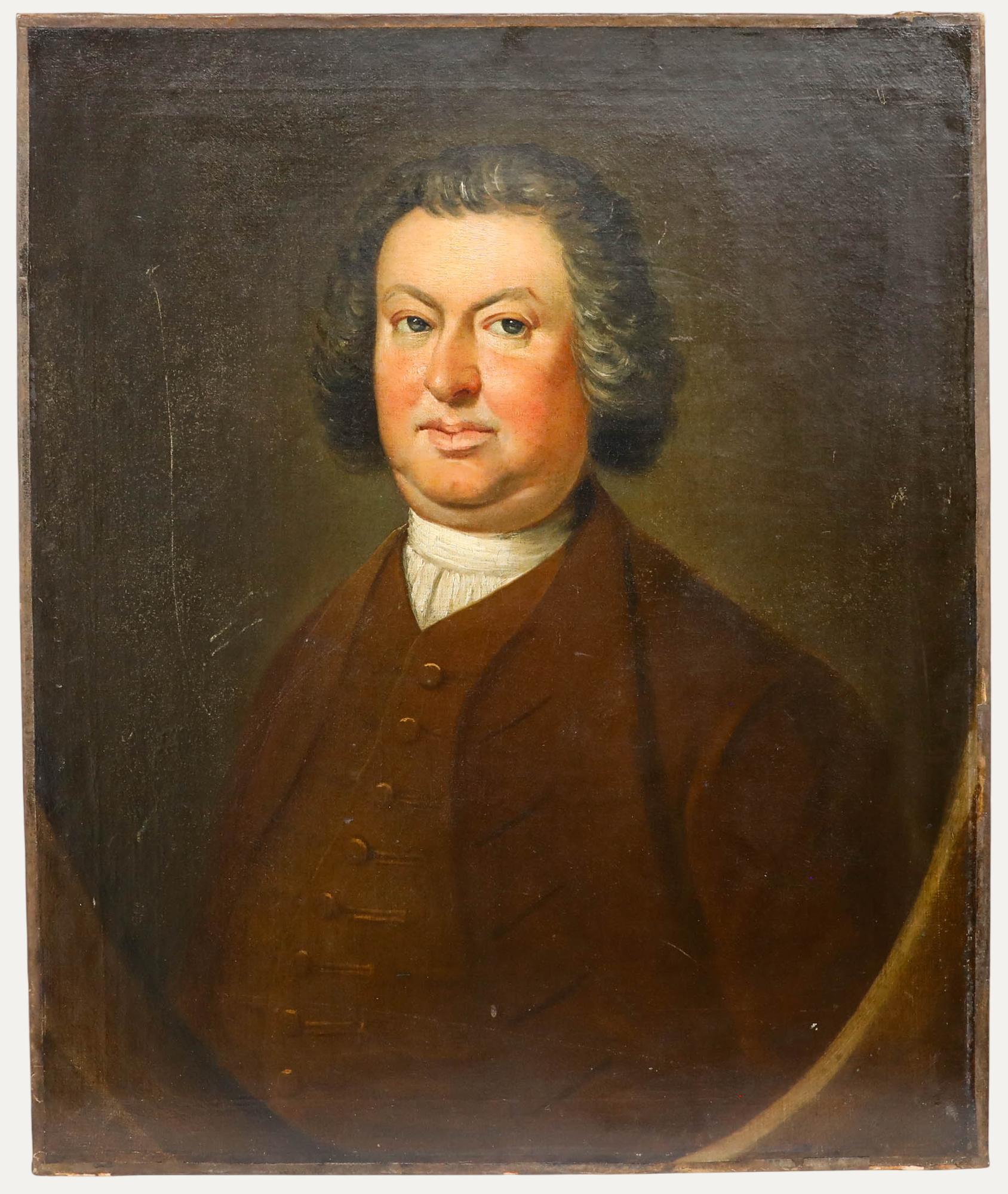 Unknown Portrait Painting - Early 19th Century Oil - Portrait of George Tomlinson