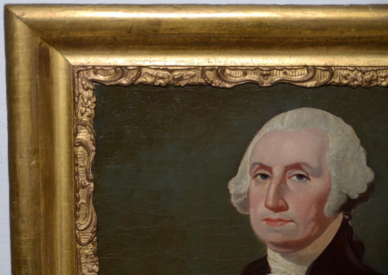 Early 19th Century Oil Portrait of George Washington c.1837 - Impressionist Painting by Unknown