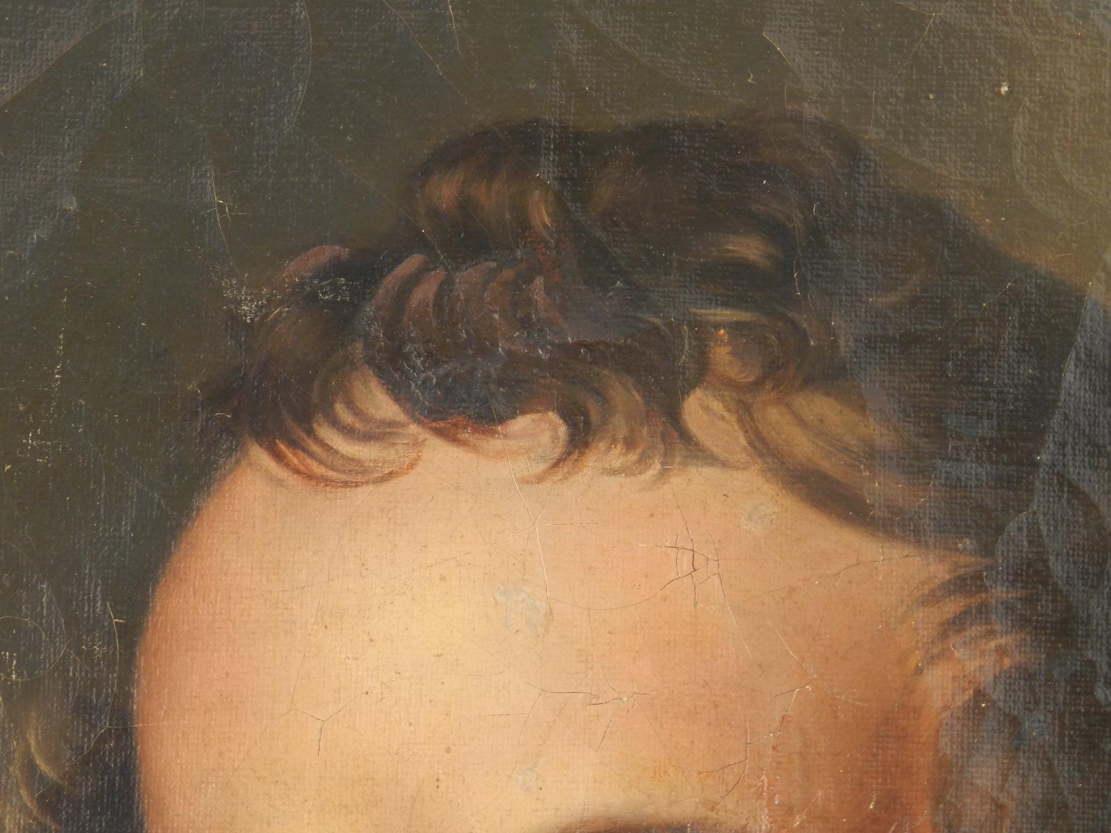 Porträtgemälde eines französischen Gentleman:: Öl auf Leinwand:: frühes 19. Jahrhundert 1