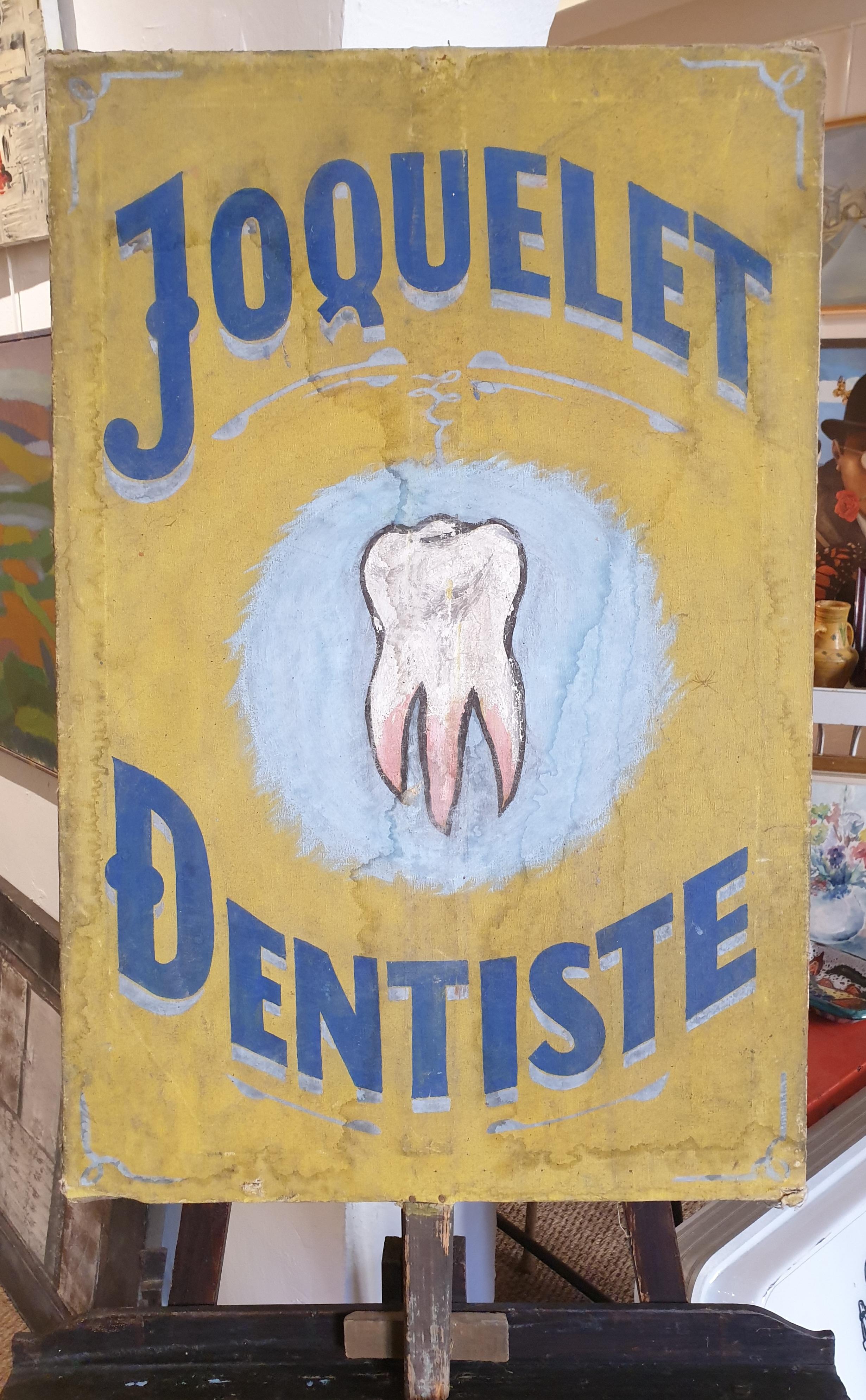 Early 20th Century Folk Art, Double-Sided Fairground Advertising, Oil on Canvas. For Sale 13
