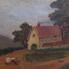 Early 20th Century Framed Naive Painting