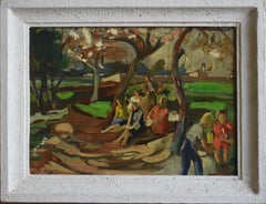 Early 20th Century French Expressionist Landscape Oil Painting