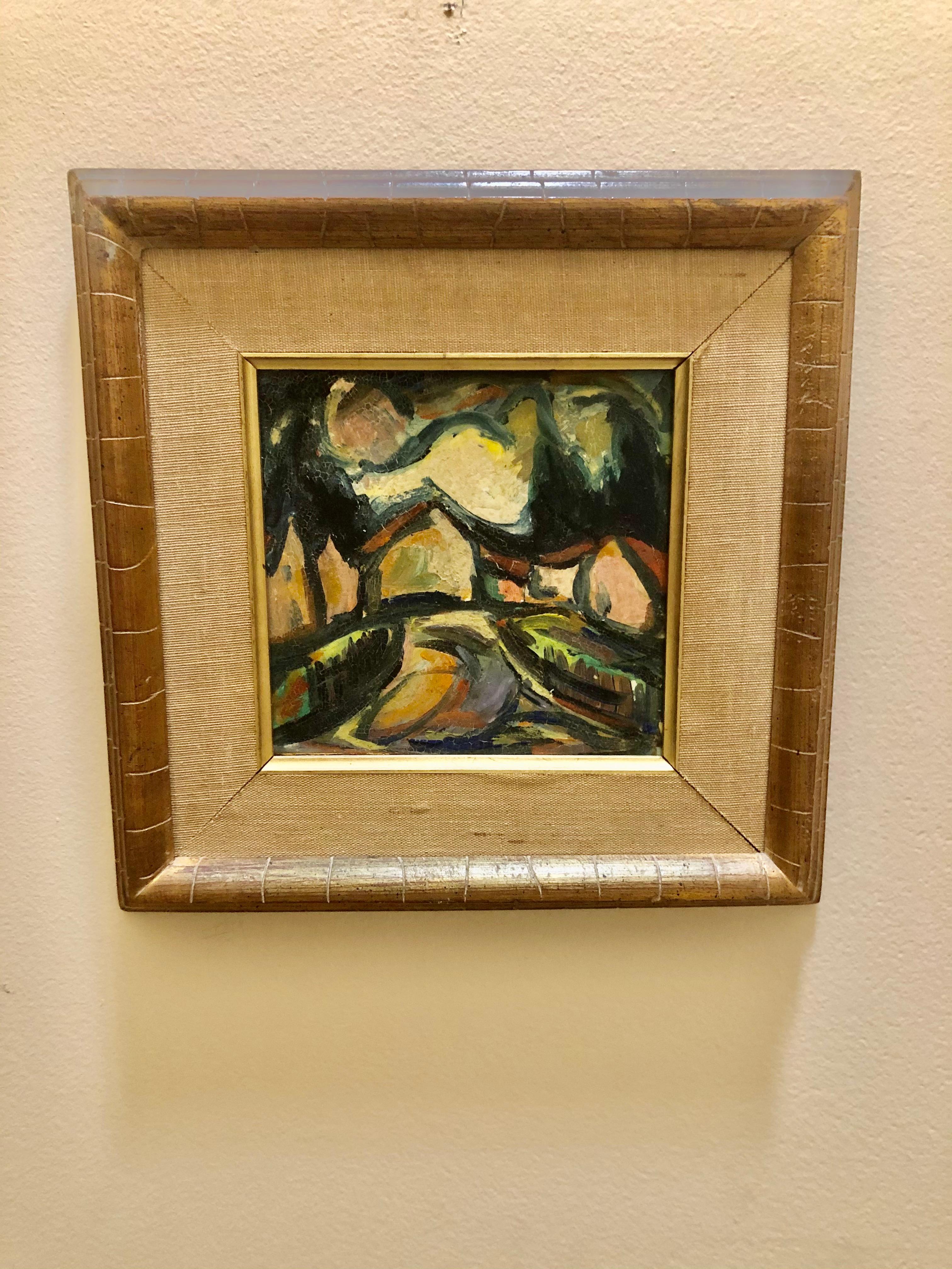 Early 20th Century German Expressionist - Brown Landscape Painting by Unknown