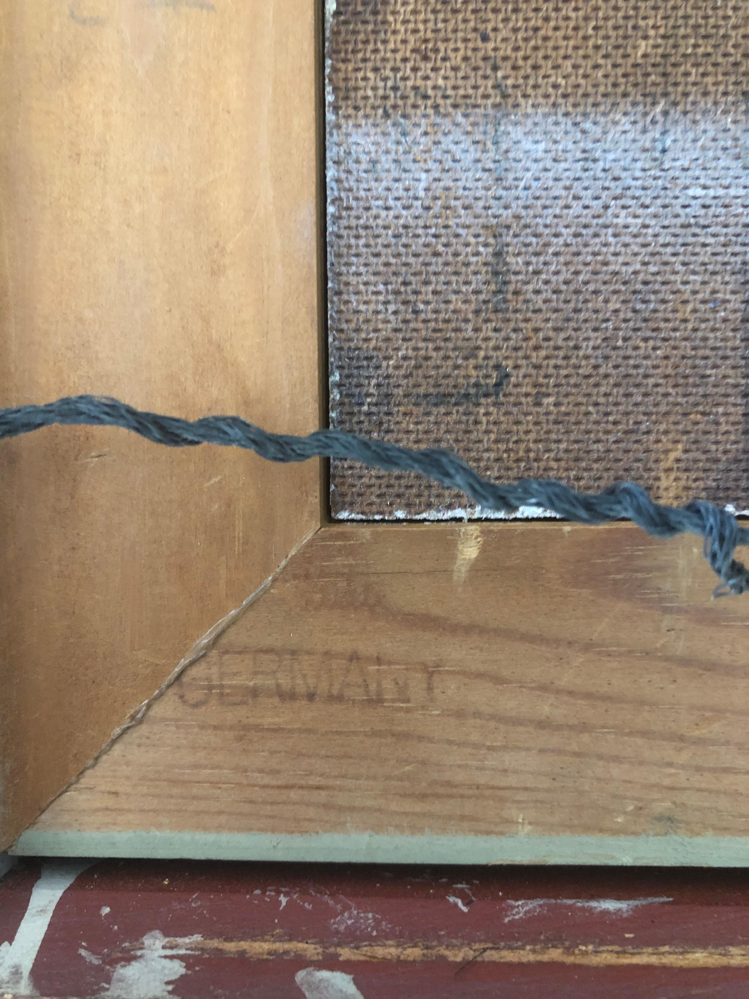 L'huile sur masonite est un peu mystérieuse. Le tableau porte la mention 