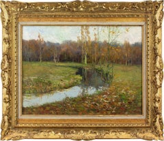 Early 20th-Century German School, Autumnal Landscape With Stream