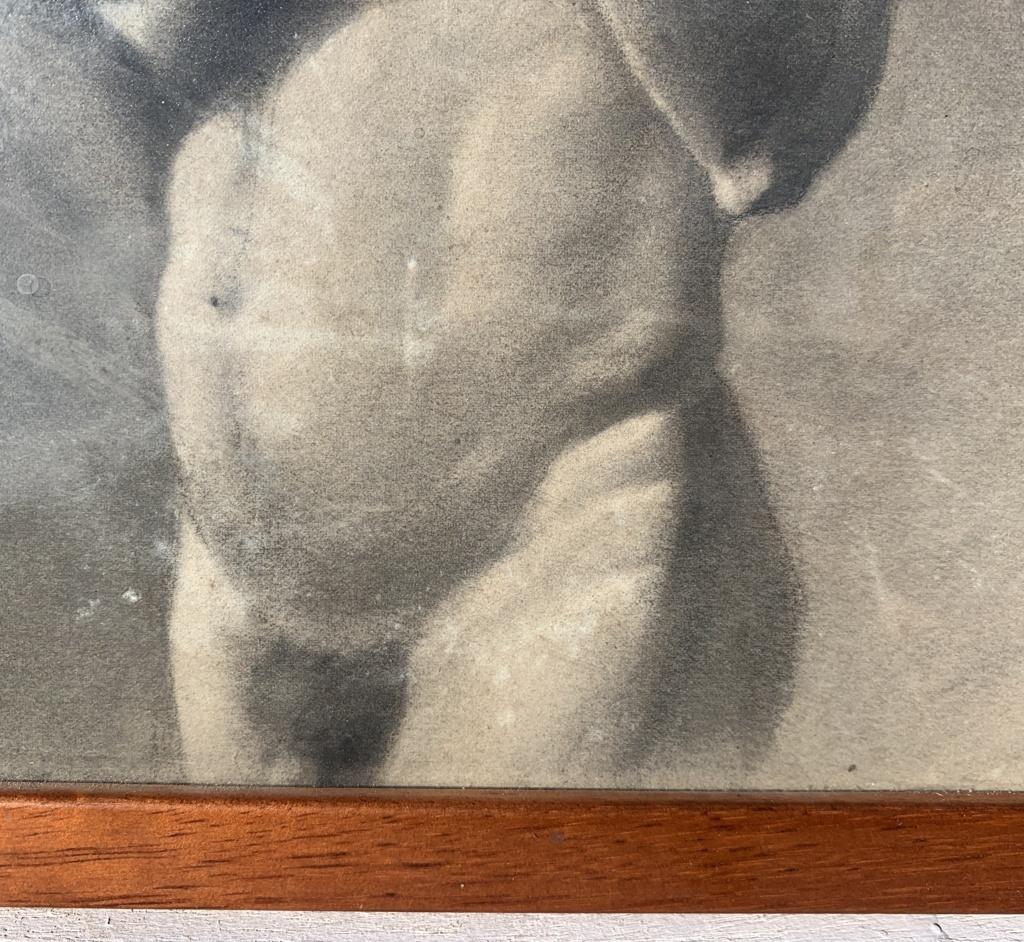 Academic nudes painter - 20th century figure drawing - Pencil paper Italy - Realist Painting by Unknown