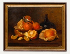Early 20th Century Oil - A Bowl of Oranges