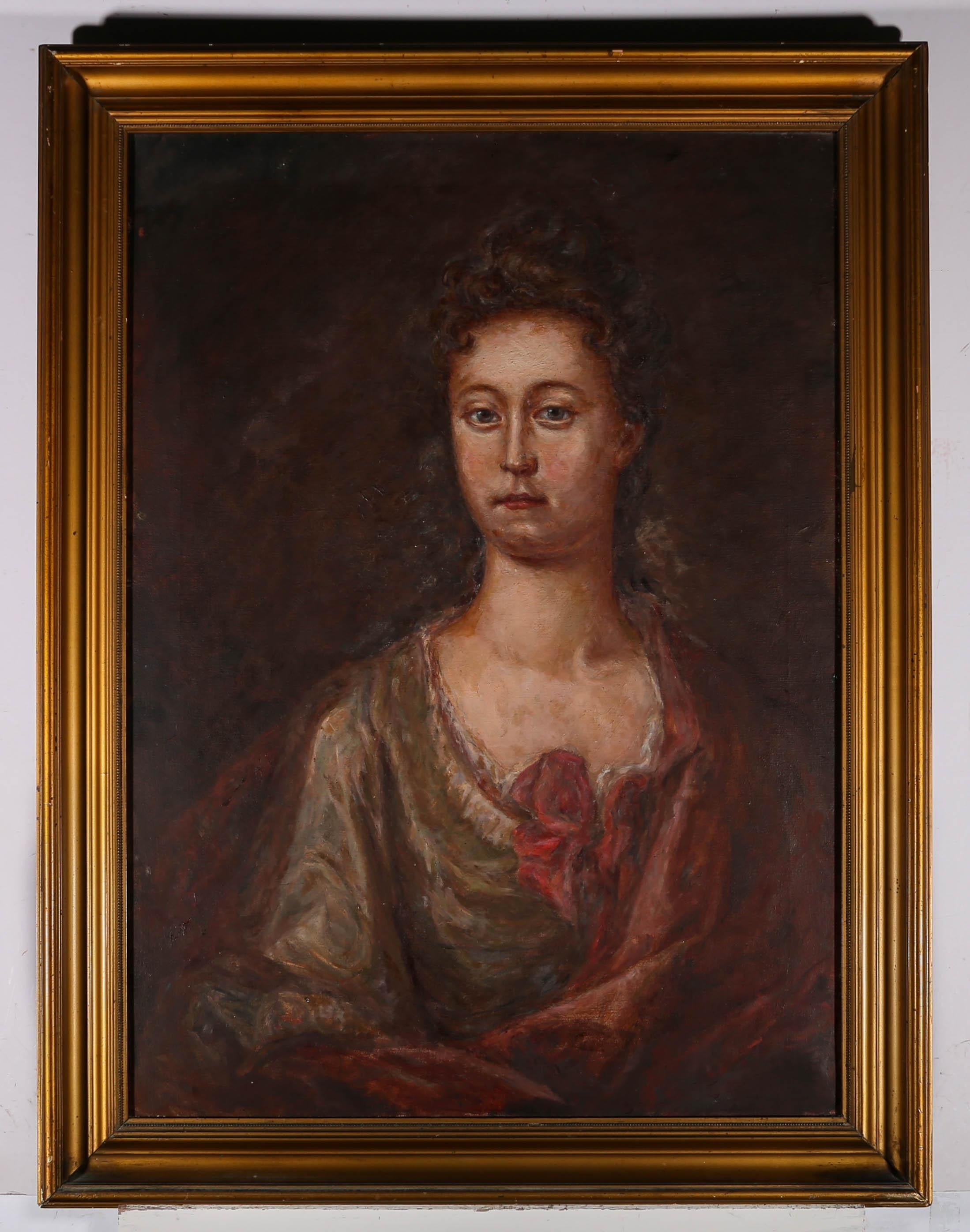 Unknown Portrait Painting - Early 20th Century Oil - Ann Heron