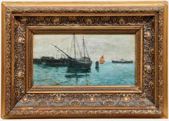 Early 20th Century Oil - Botas in the Harbour