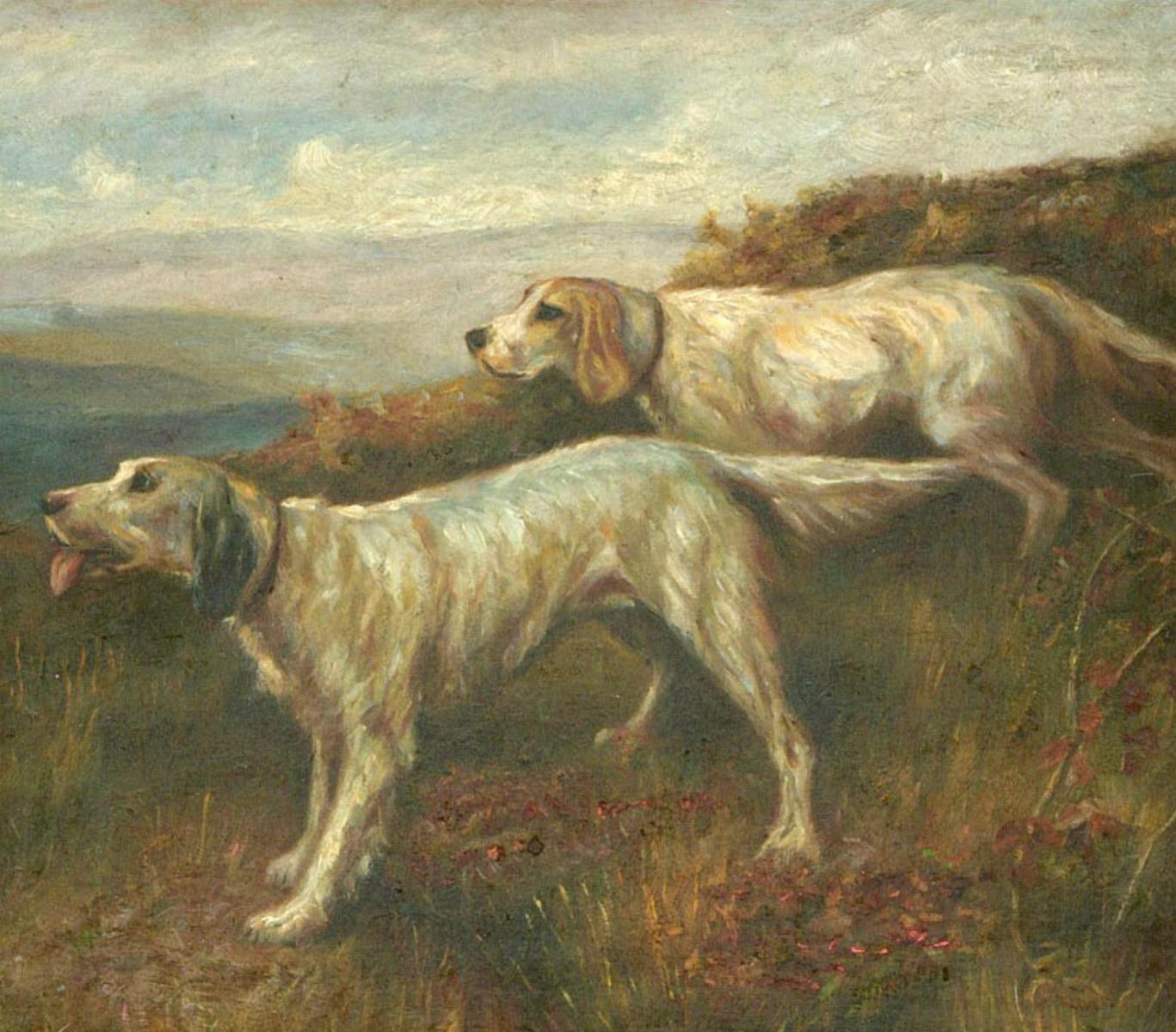 Olio dei primi del Novecento - Catturare l'odore - Painting di Unknown