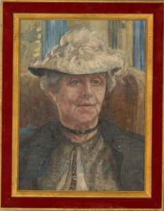 Early 20th Century Oil - Edwardian Lady