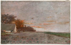 Olio dei primi del Novecento - Luce della sera