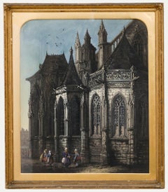 Early 20th Century Oil - French Gothic Cathedral