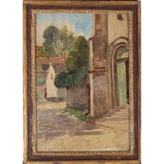 Frühes 20. Jahrhundert Öl - Französische Straßenszene