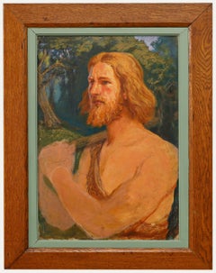 Early 20th Century Oil - Germanic Hunter