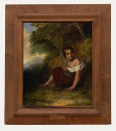 Early 20th Century Oil - Girl with The Bow