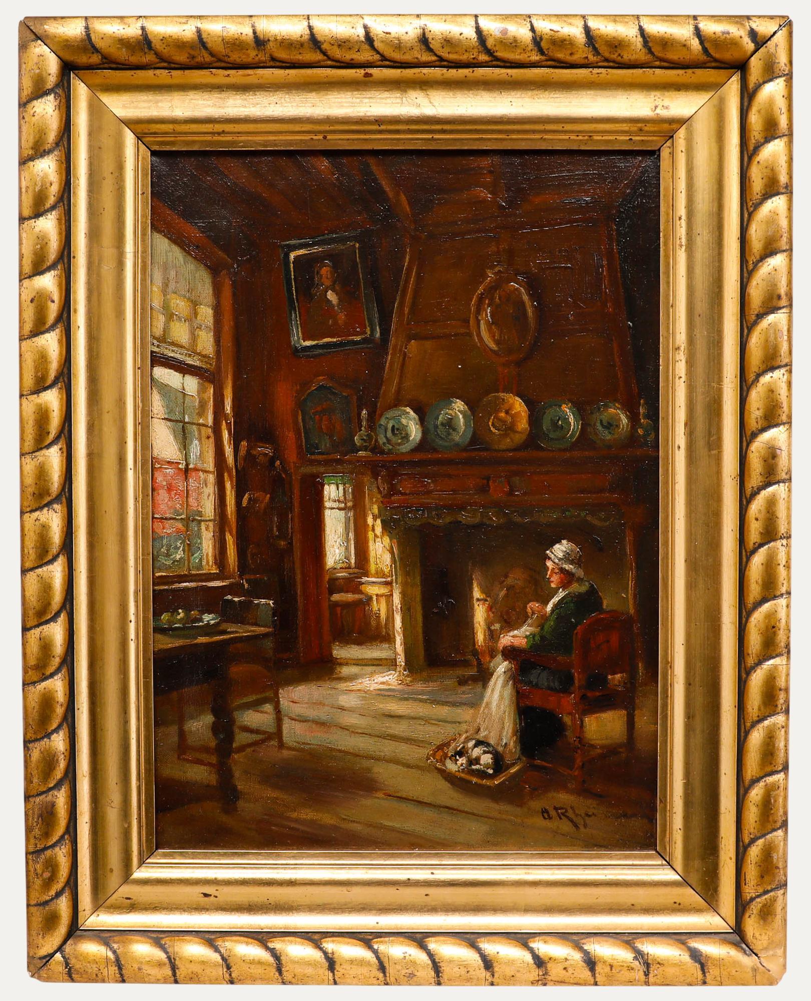 Unknown Interior Painting - Early 20th Century Oil - Interior Scene