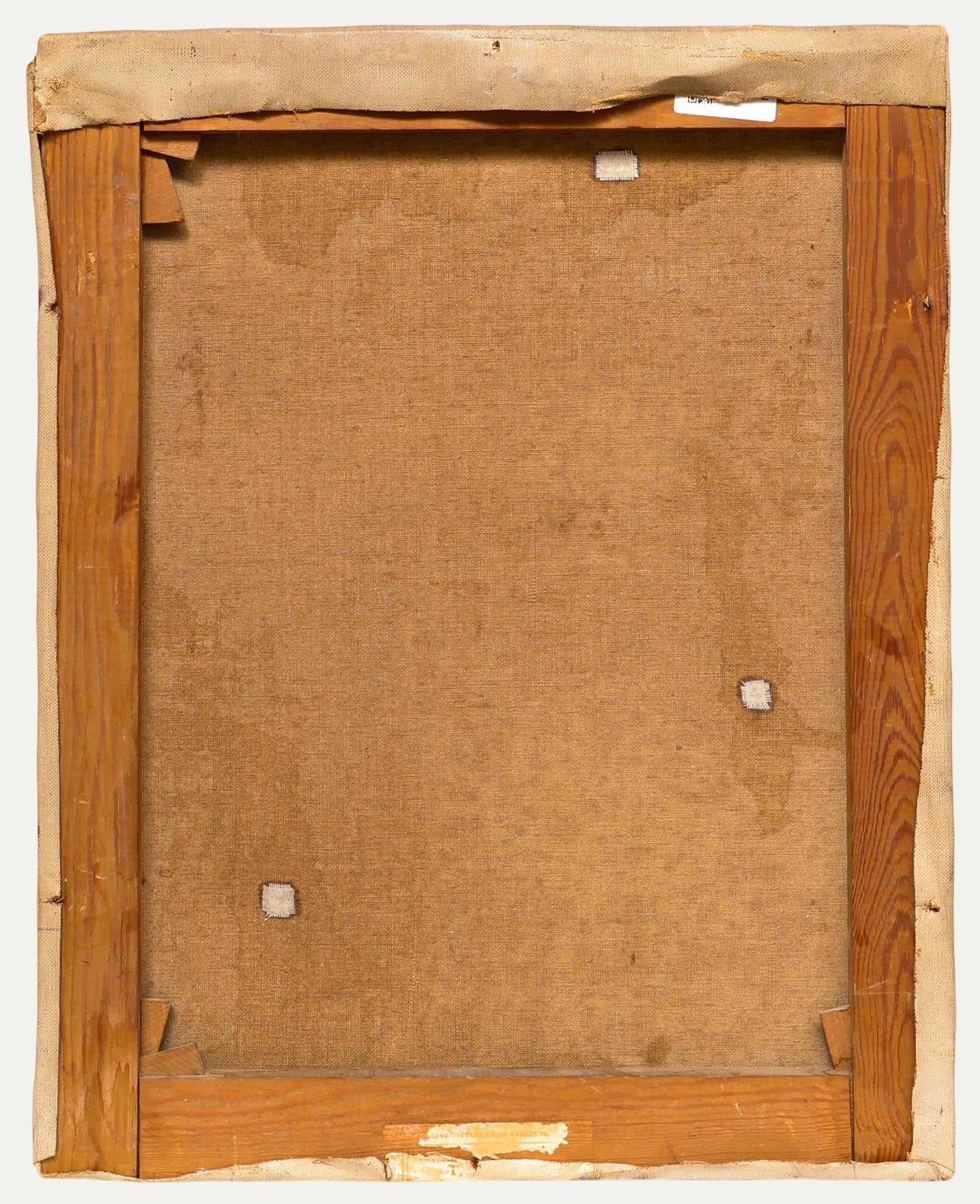 Olio dei primi del Novecento - Signora con occhiali in vendita 1