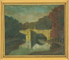 Early 20th Century Oil - Lindley Bridge