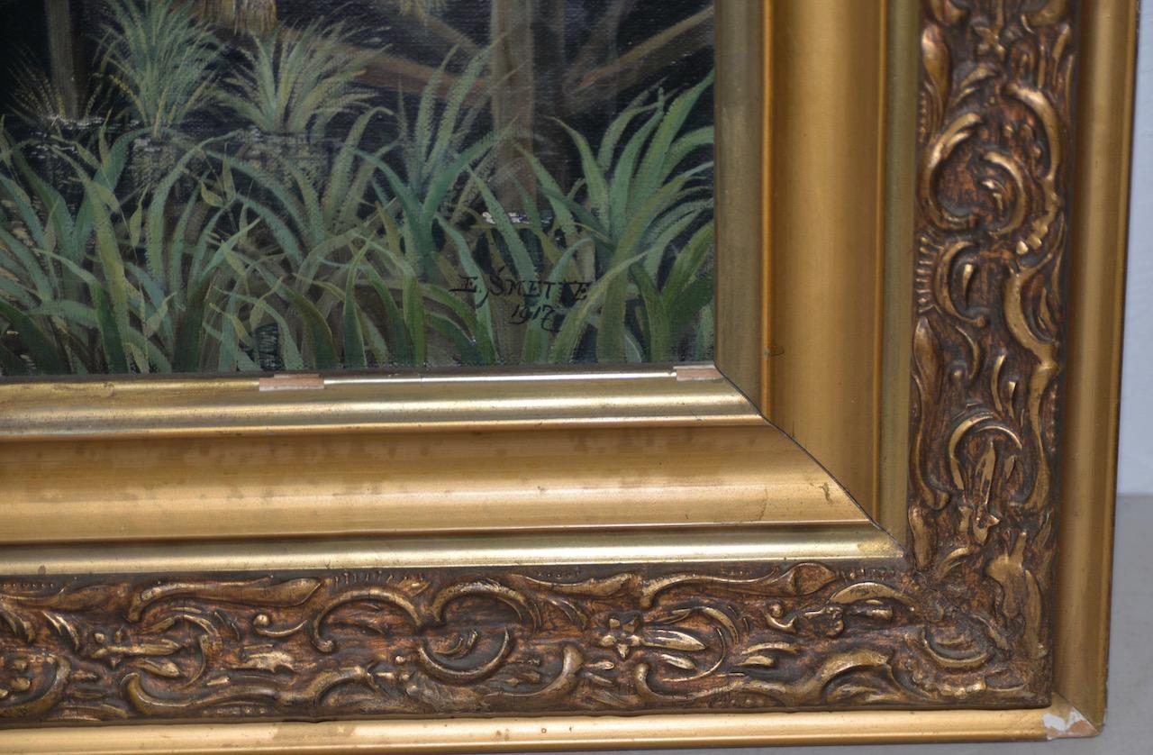 Peinture à l'huile du début du 20e siècle « Fidèle » par E. Smette, vers 1717 - Impressionnisme Painting par Unknown