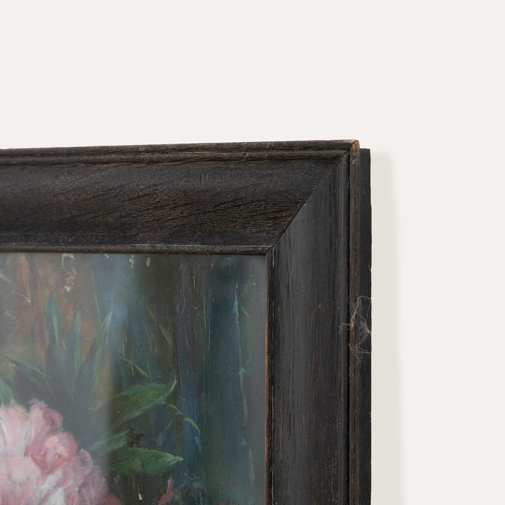 Early 20th Century Oil - Peonies For Sale 2
