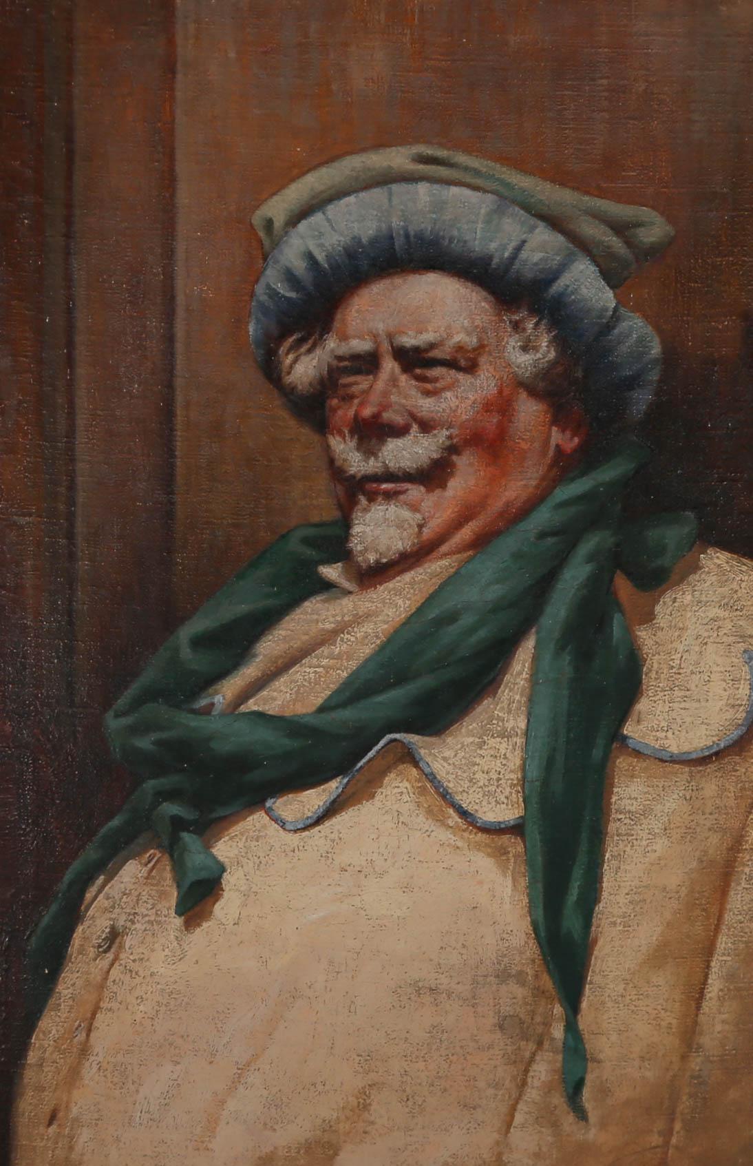 Portrait Painting Unknown - Huile du début du 20e siècle - Portrait d'un homme barbu
