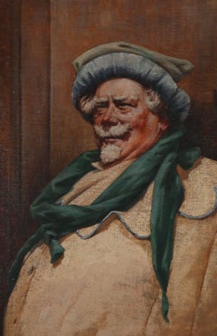 Antique Early 20th Century Oil - Portrait of a Bearded Man