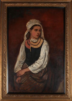 Early 20th Century Oil - Portrait of an Italian Girl