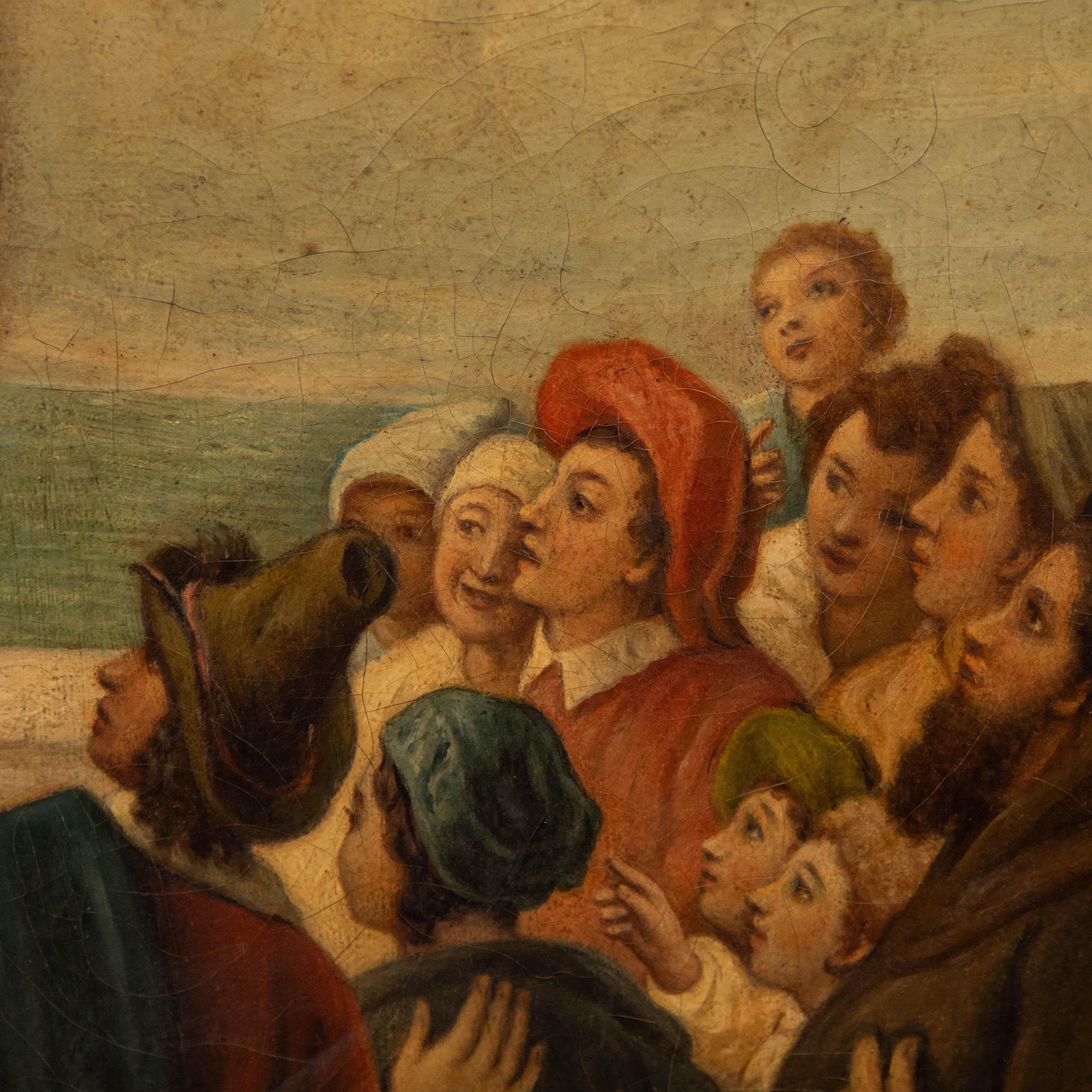 Ölgemälde des frühen 20. Jahrhunderts – Punch and Judy Show im Angebot 1