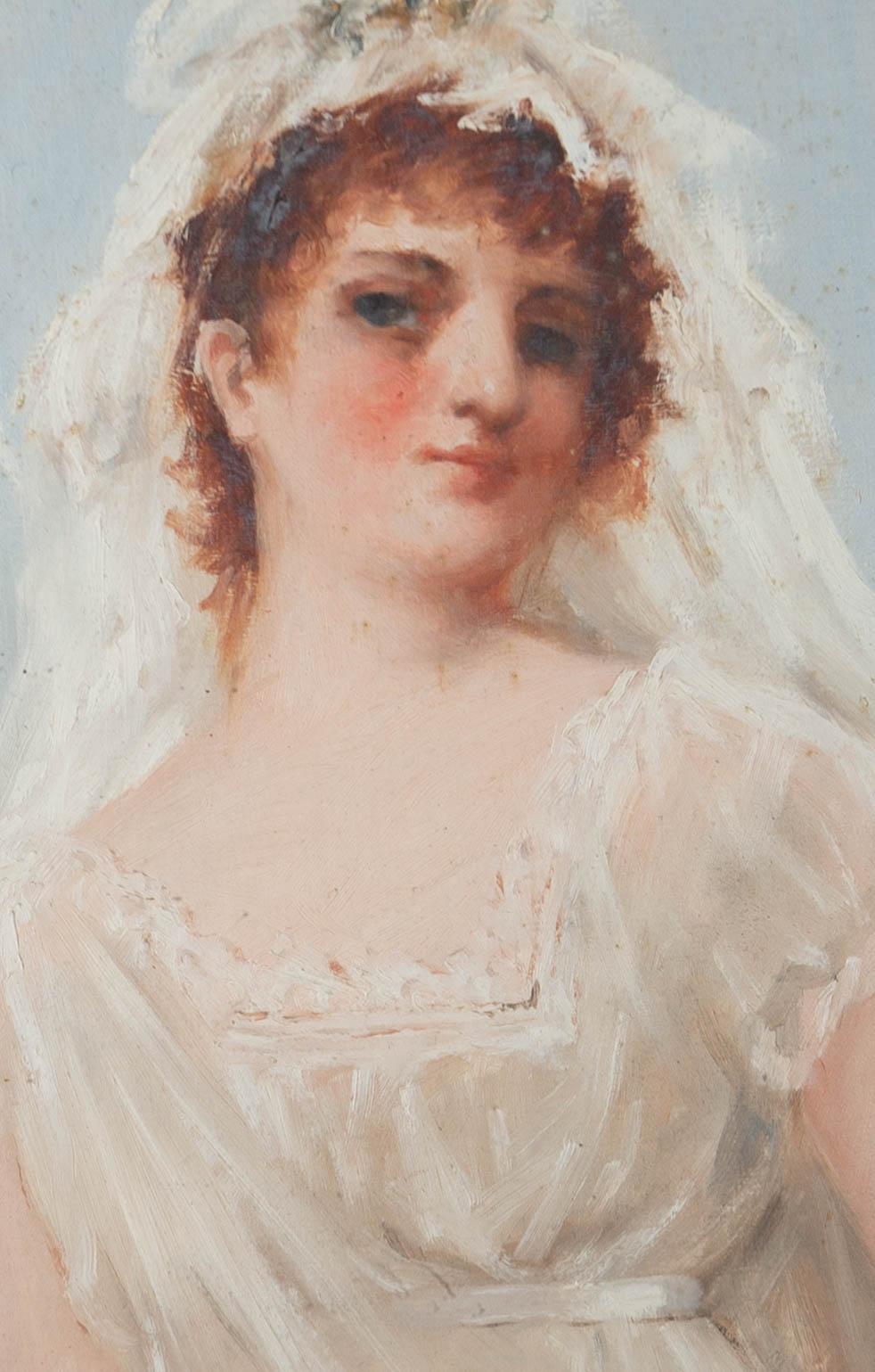 Early 20th Century Oil - Regency Bride - Painting by Unknown