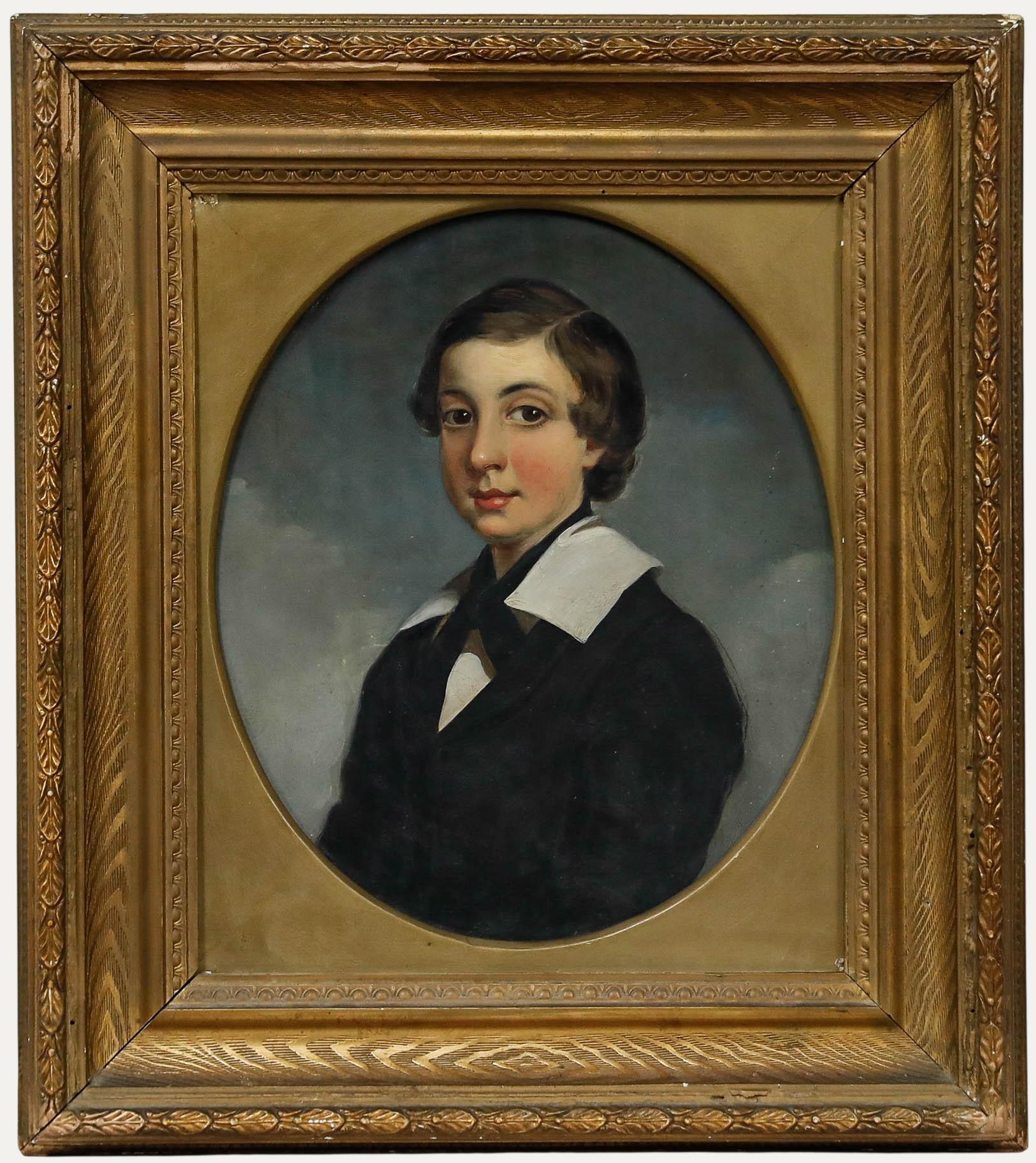 Unknown Portrait Painting - Early 20th Century Oil - Sailor Boy