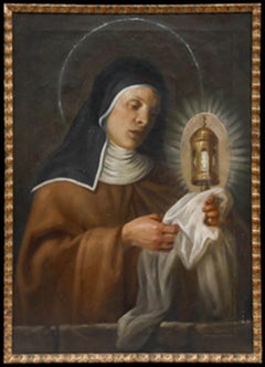 Early 20th Century Oil - Saint Clare of Assisi