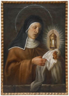 Early 20th Century Oil - Saint Clare of Assisi