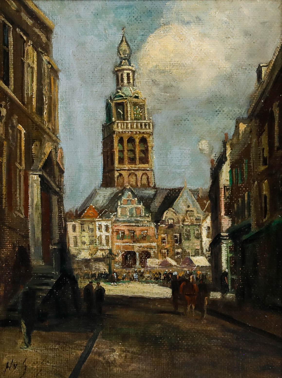 Öl aus dem frühen 20. Jahrhundert - Saint Stephen's Church – Painting von Unknown