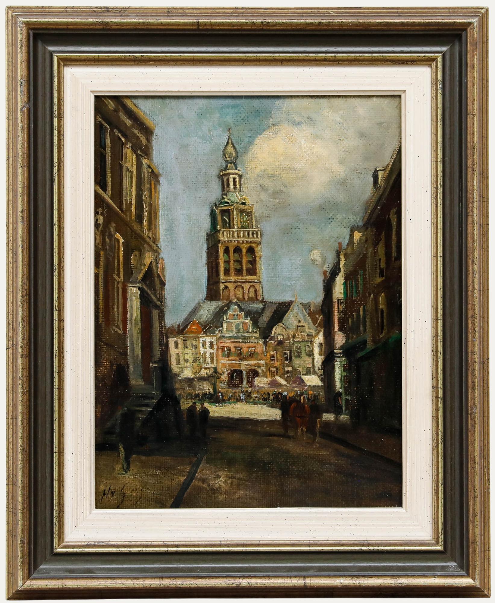 Huile du début du 20e siècle - Church
s