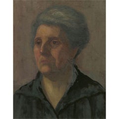 Early 20th Century Oil - Solemn Stare