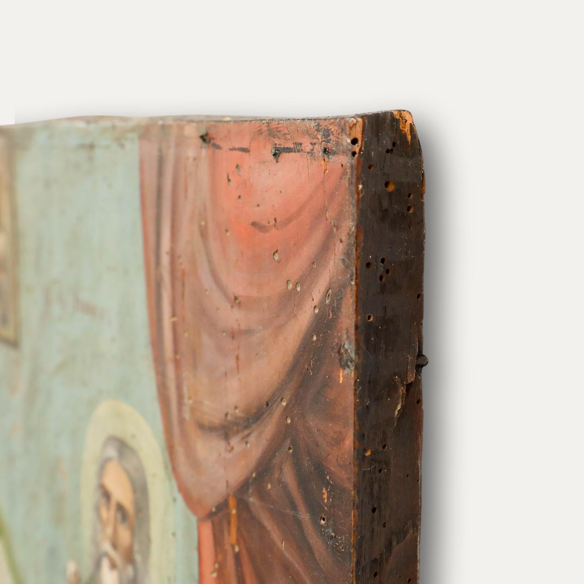 Early 20th Century Oil - St Stylianos of Paphlagonia For Sale 1