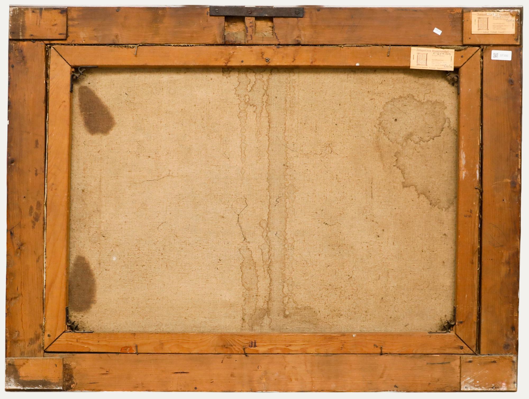 Huile du début du 20e siècle - Nature morte au chou-fleur et au gibier - Marron Still-Life Painting par Unknown