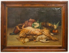 Early 20th Century Oil - Still Life with Cauliflower and Game Early 20th Century Oil - Still Life with Cauliflower and Game