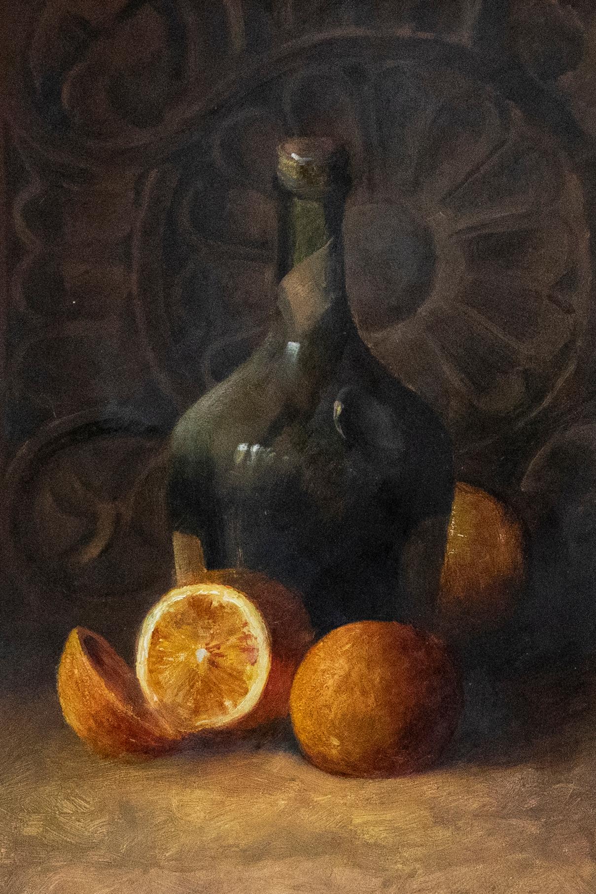 Early 20th Century Oil - Still Life with Oranges - Painting by Unknown
