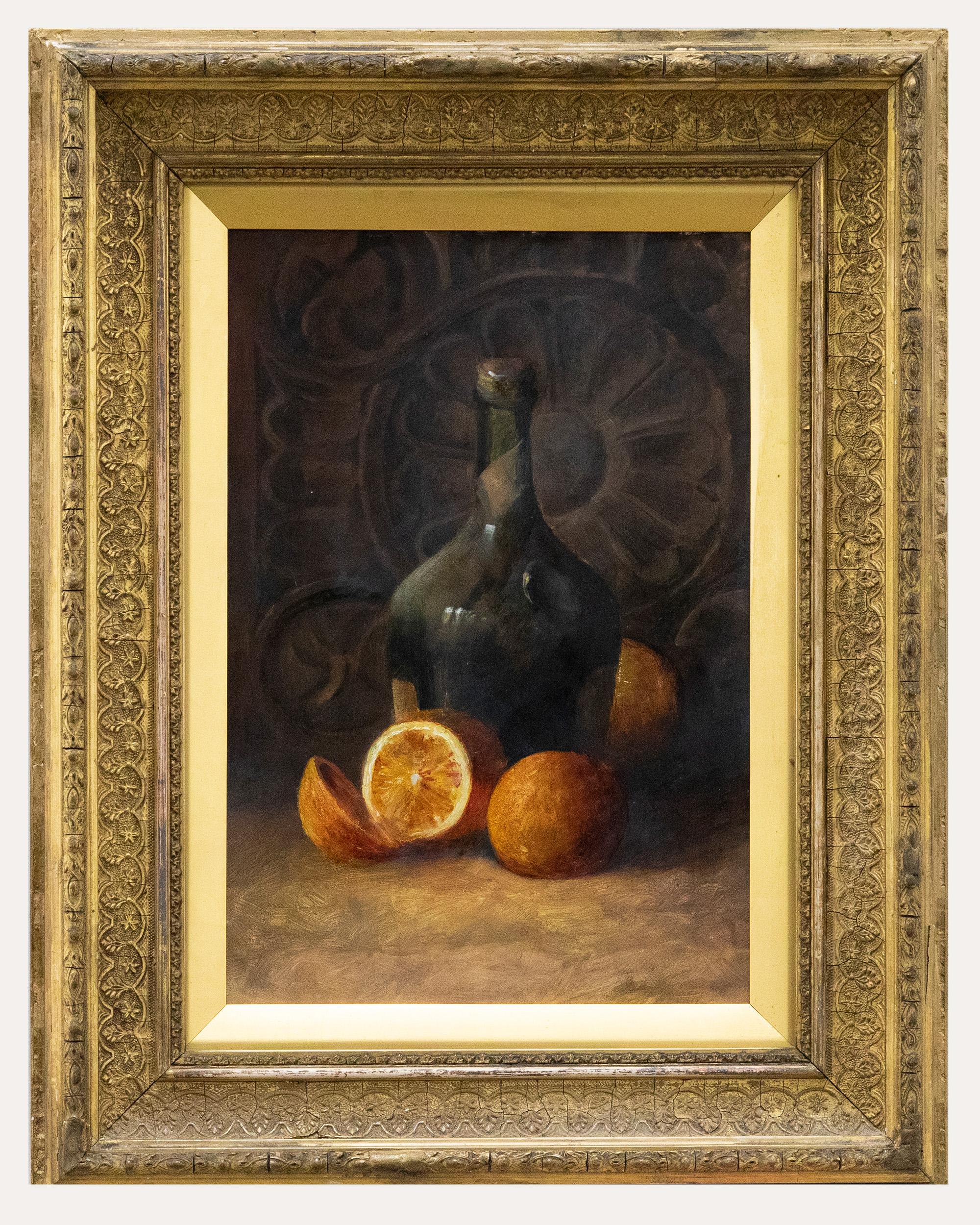 Unknown Still-Life Painting - Early 20th Century Oil - Still Life with Oranges
