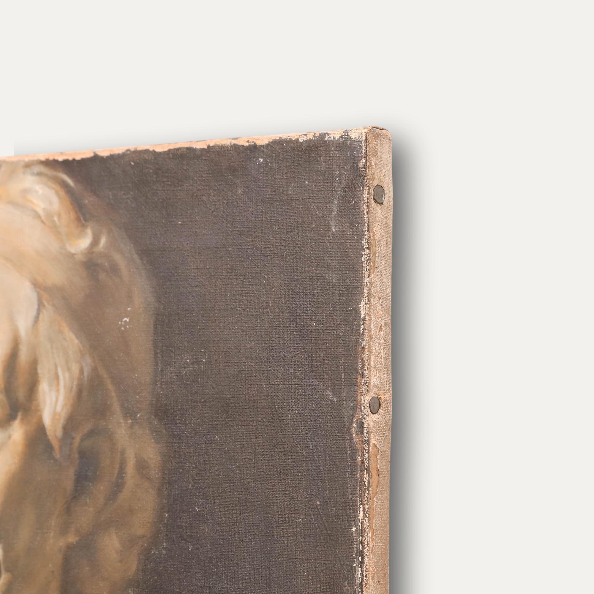 Early 20th Century Oil - Study of a Marble Bust For Sale 1