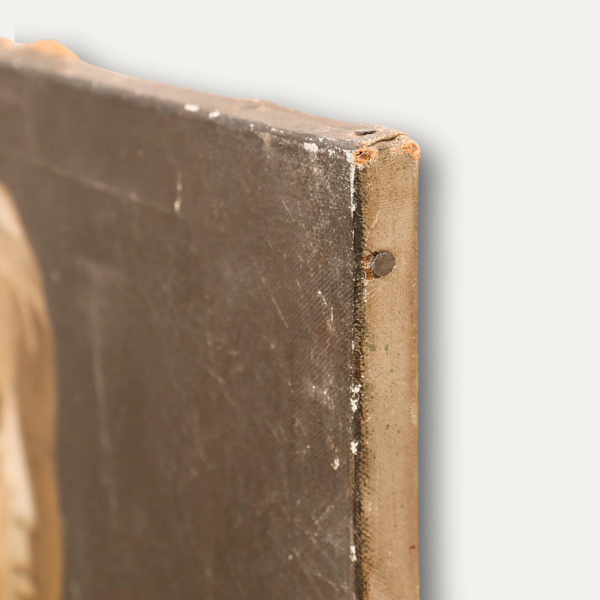Début du 20e siècle Huile - Étude d'un buste en marbre II en vente 1
